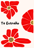 Te Extrano - Red Flowers