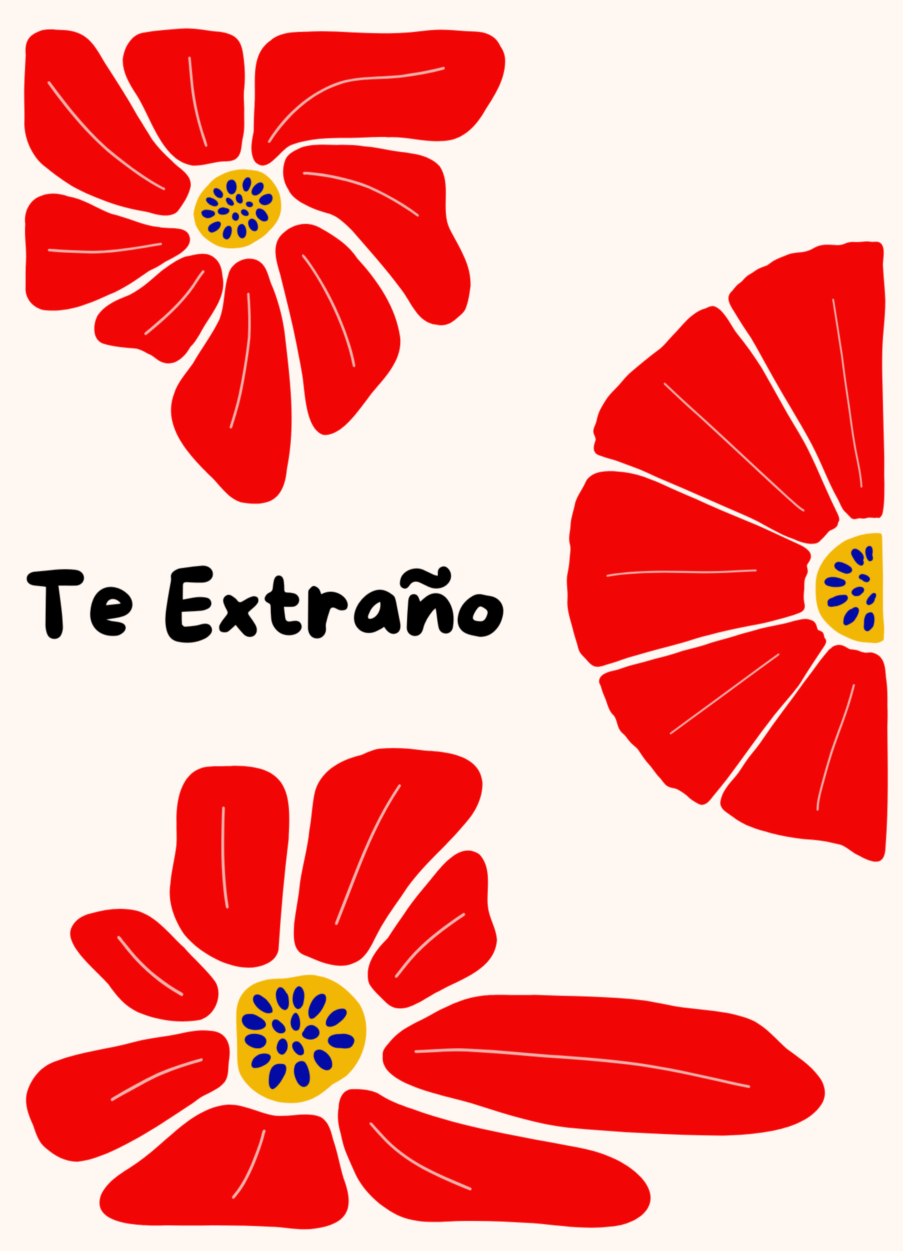 Te Extrano - Red Flowers