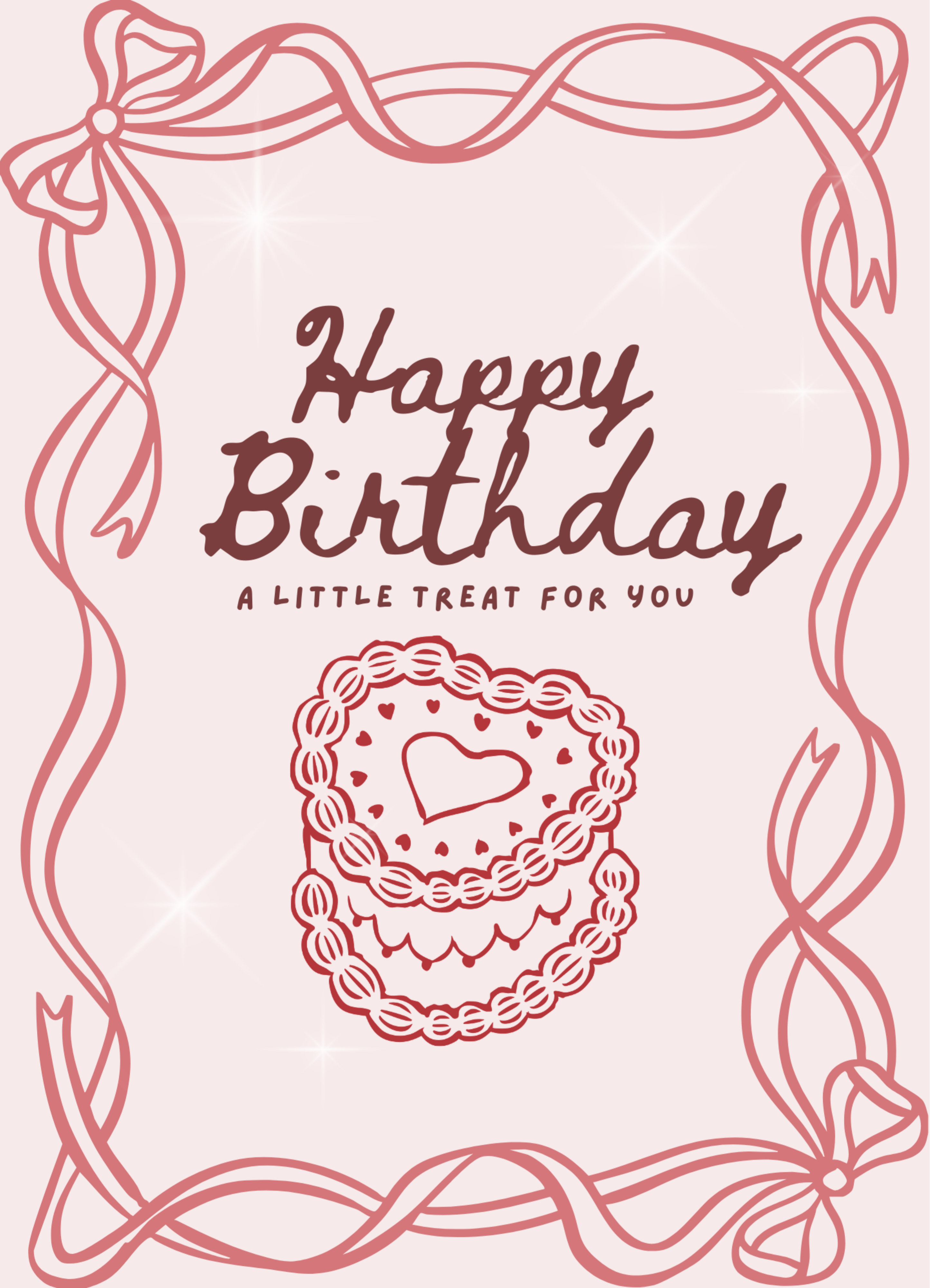 Birthday Card With Bows