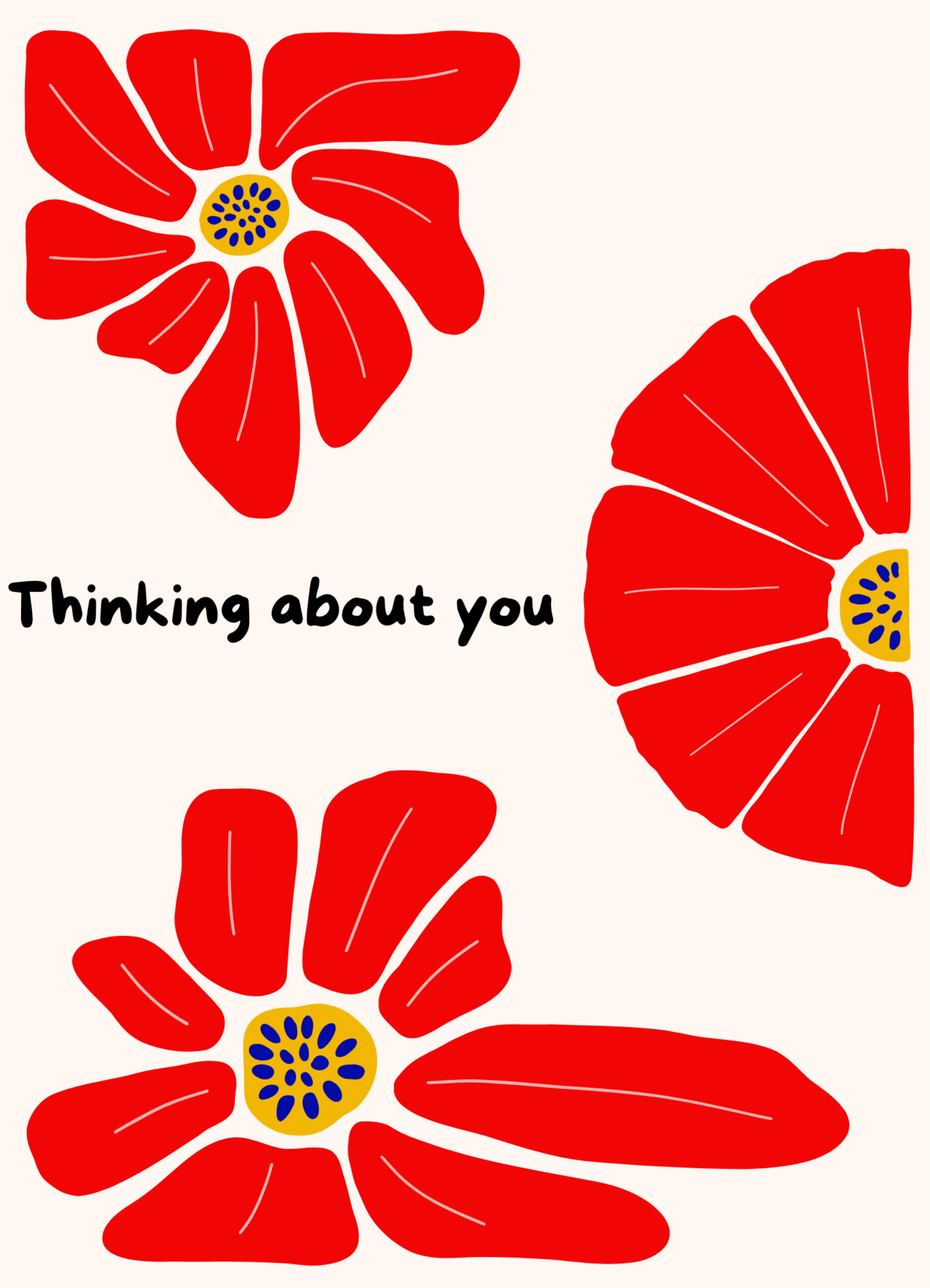 Thinking about you - Red Flowers